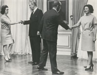 Jean Hebeler (left) at the White House - Charles Beatty Papers