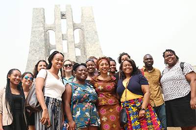 Dr. Candace Moore with Study Abroad Students 