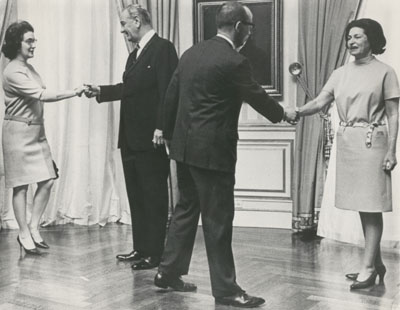 Jean Hebeler (left) at the White House