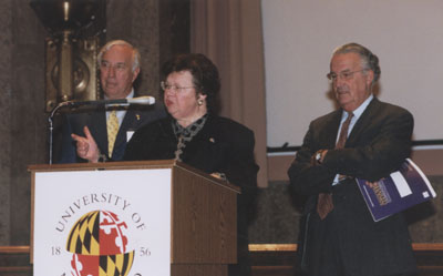 President Mote, Senators Mikulski and Sarbanes 